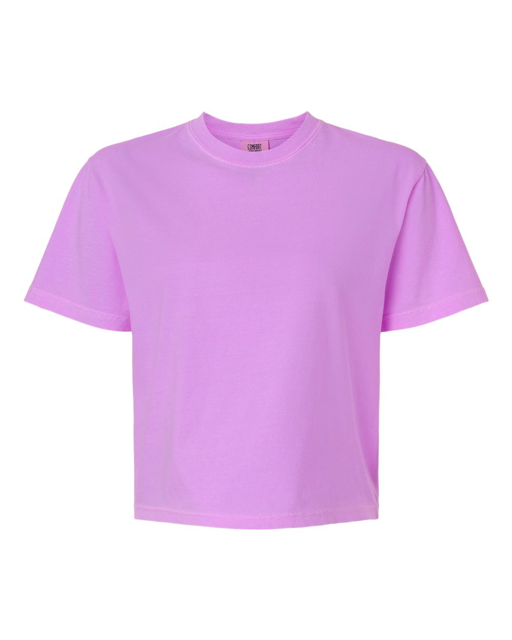 Front View of Neon Violet Women's Heavyweight Boxy T-Shirt - 3023CL