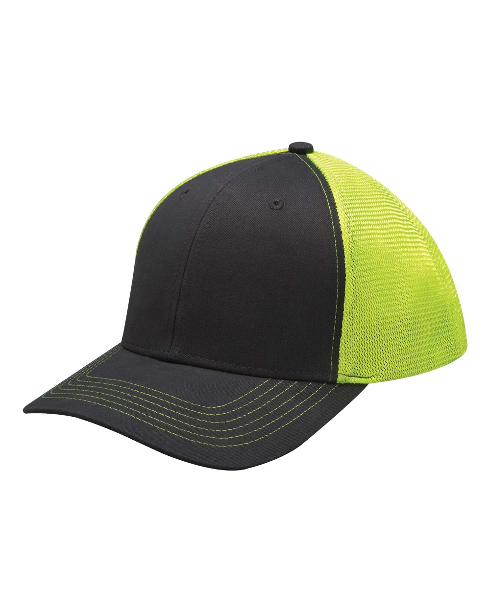 Front View of Neon Yellow Prodigy Cap - PR102
