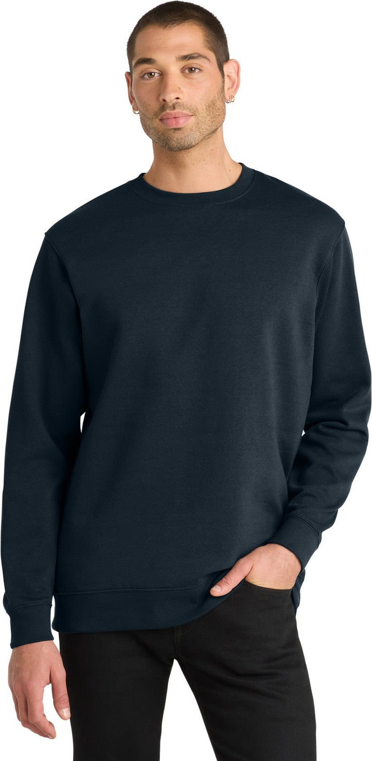 Front View of New Navy District V.I.T. Fleece Crew DT6104