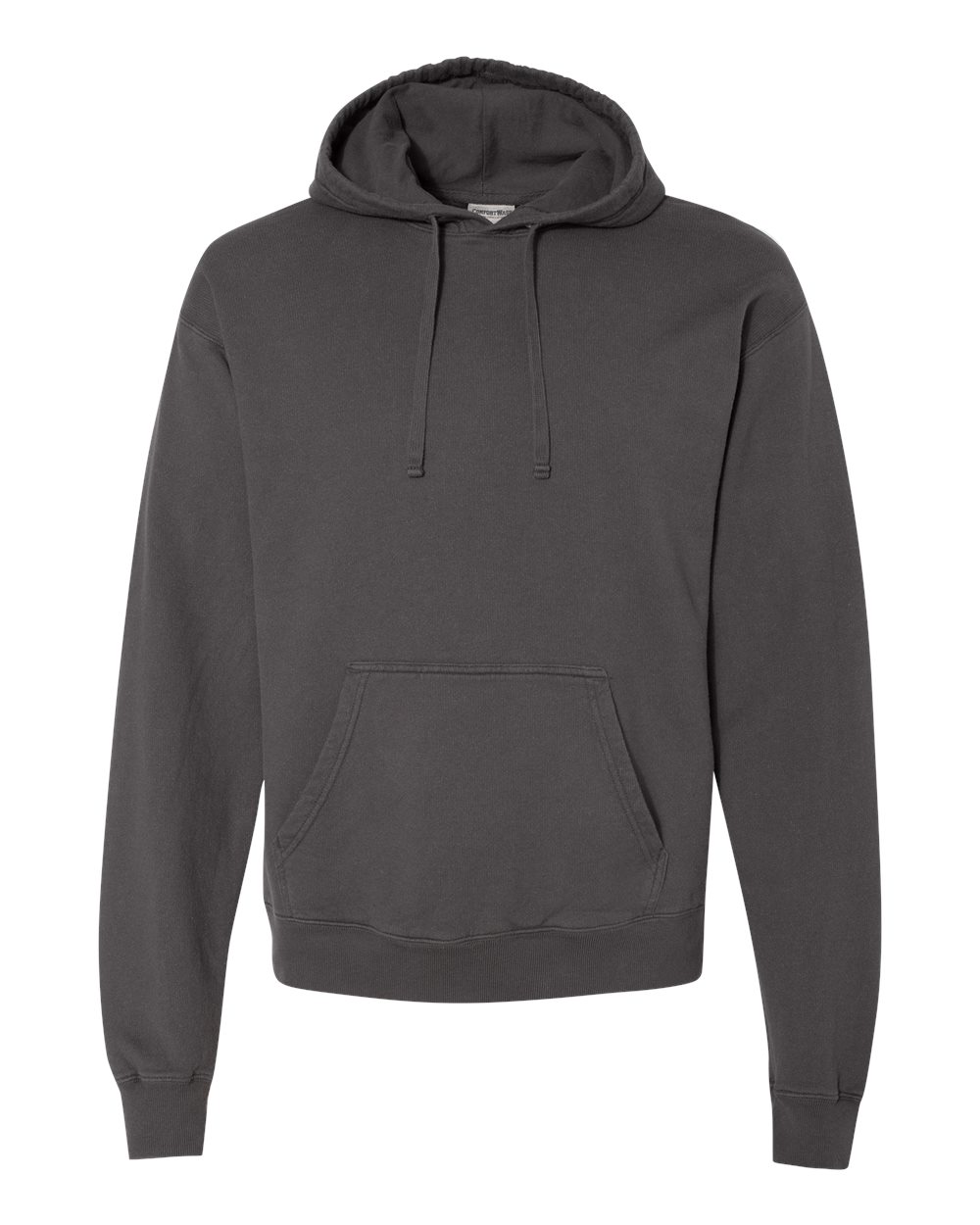 Front View of New Railroad Grey Garment-Dyed Hooded Sweatshirt - GDH450