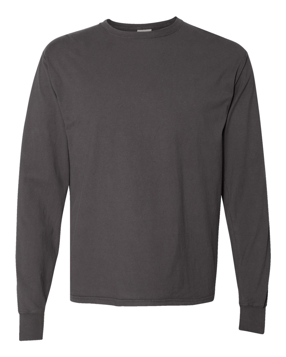 Front View of New Railroad Grey Garment-Dyed Long Sleeve T-Shirt - GDH200