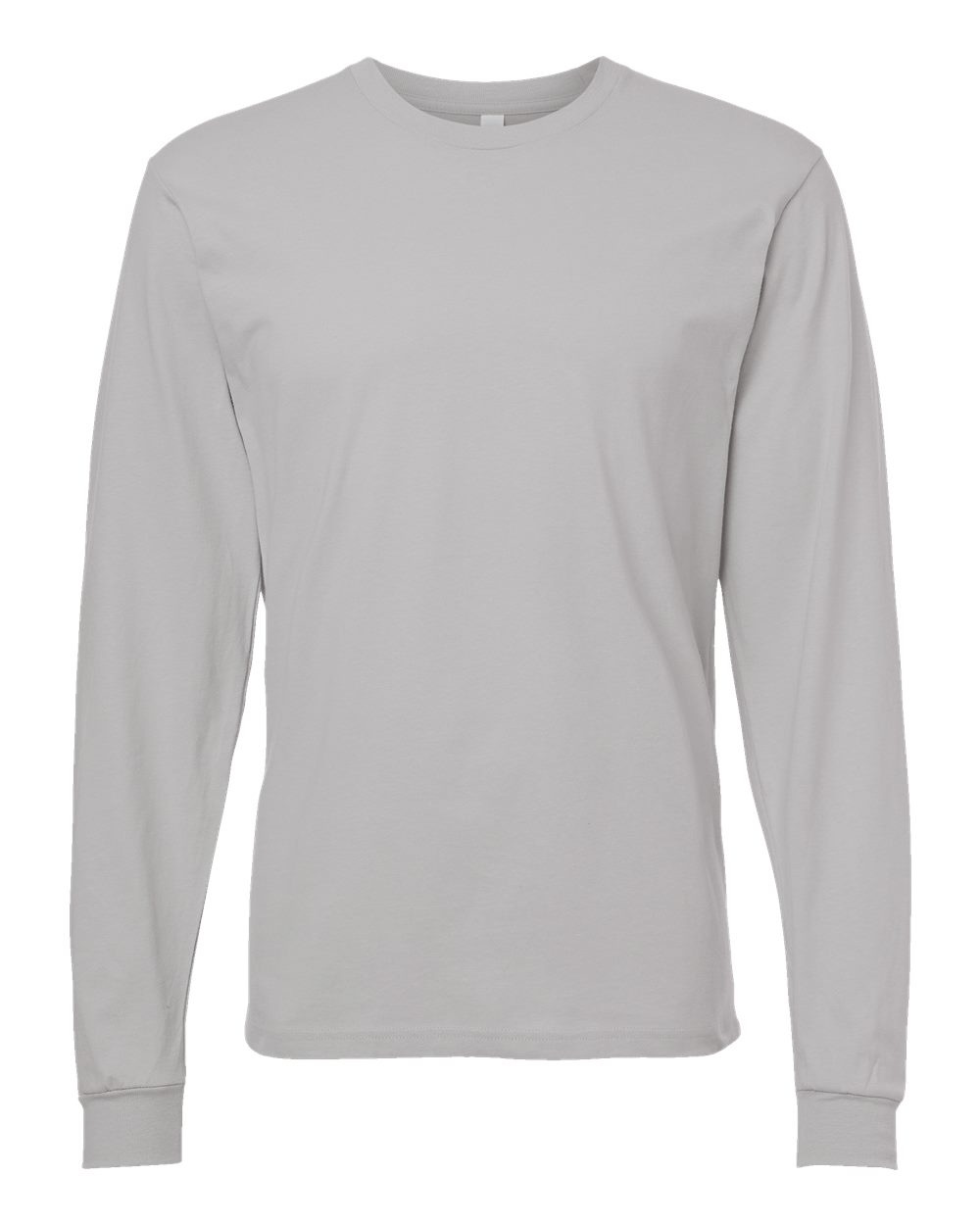 Front View of New Silver Fine Jersey Long Sleeve Tee - 2007