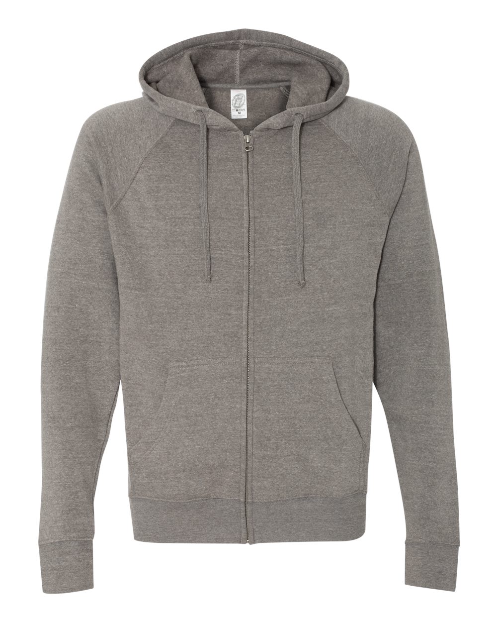 Front View of Nickel Special Blend Raglan Full-Zip Hooded Sweatshirt - PRM33SBZ