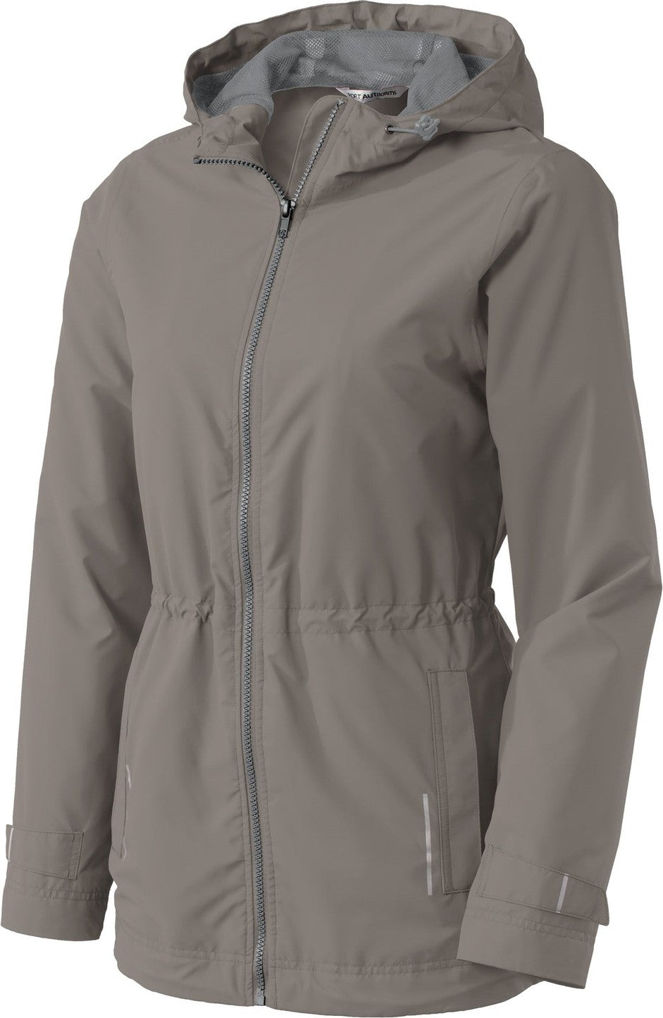 Front View of Northern Grey Port Authority Women's Northwest Slicker. L7710
