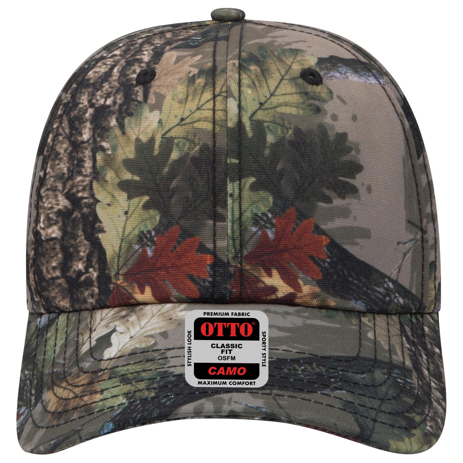 Front View of NP53 - Nature Pattern/D. Kha OTTO CAP Camouflage 6 Panel Low Profile Baseball Cap