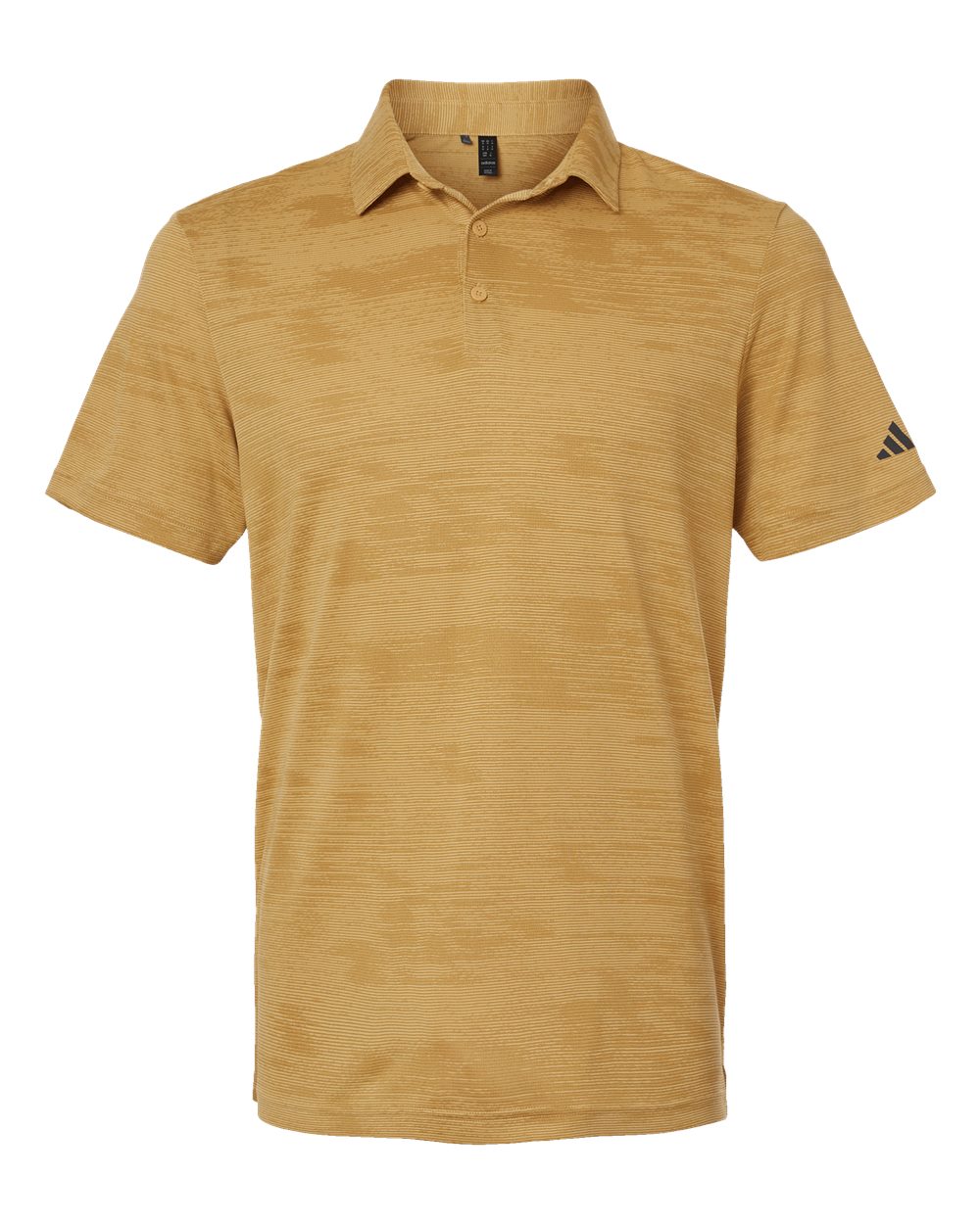 Front View of Oat/ Golden Beige Ultimate365 Textured Stripe Polo - A2005