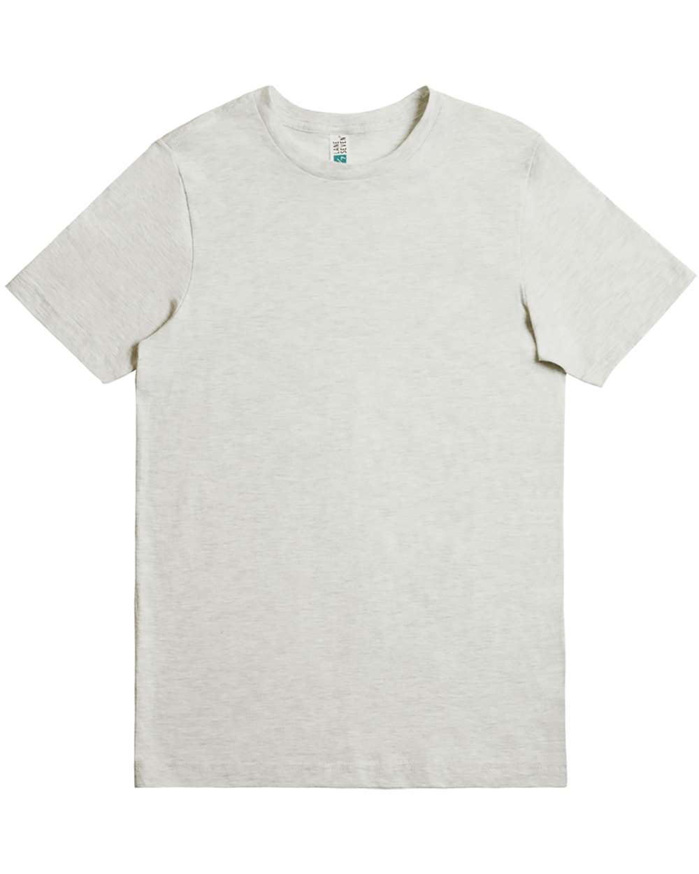 Front View of Oatmeal Heather Deluxe CVC T-Shirt - LS1500C