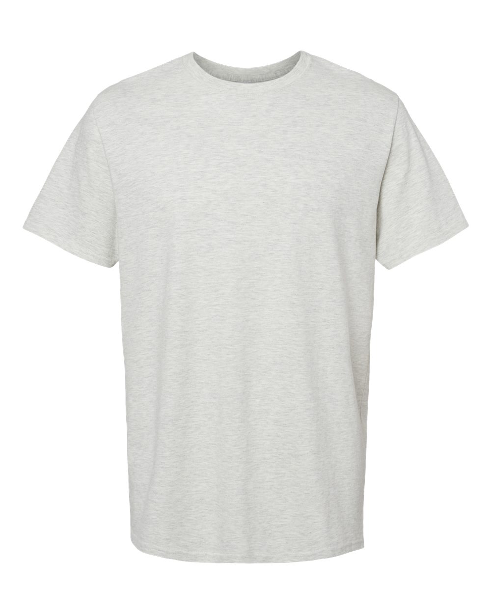 Front View of Oatmeal Heather Premium Blend Ring-Spun T-Shirt - 560MR