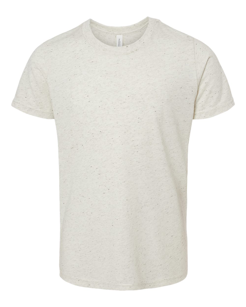 Front View of Oatmeal Triblend Youth Triblend Tee - 3413Y