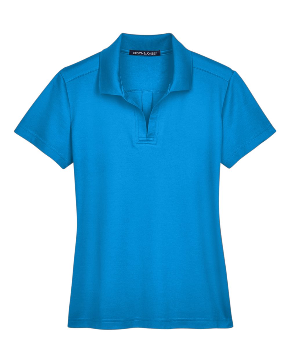 Front View of Ocean Blue Women's CrownLux Performance® Plaited Polo - DG20W