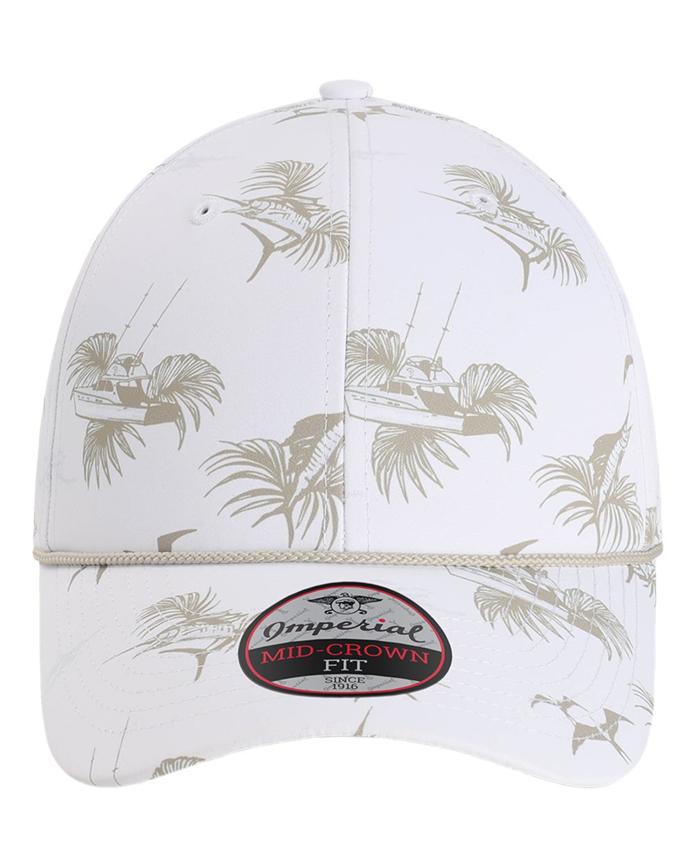 Front View of Offshore White The Outtasite Cap - 5058