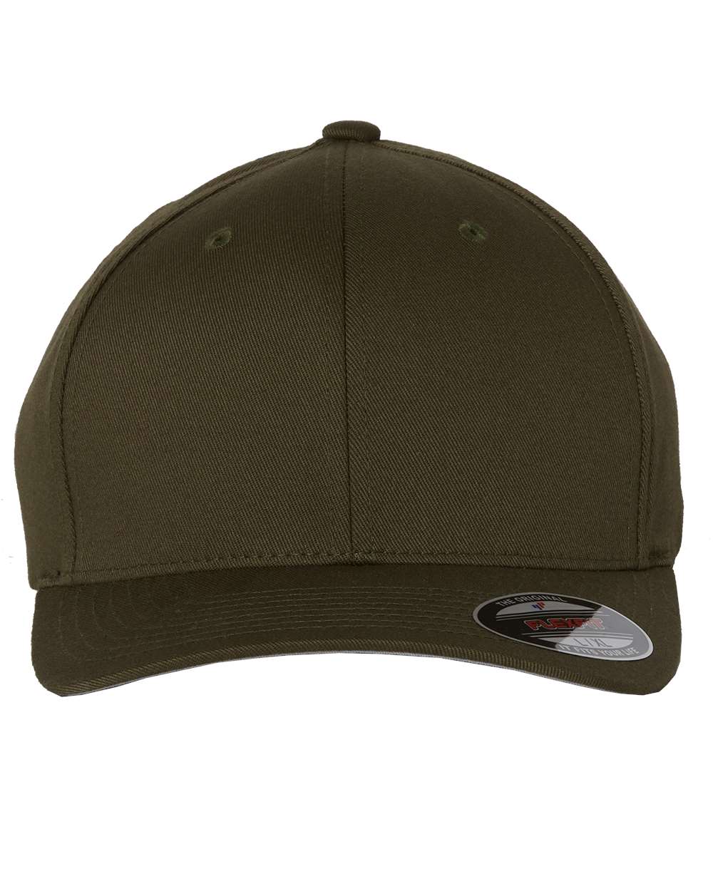 Front View of Olive Cotton Blend Cap - 6277