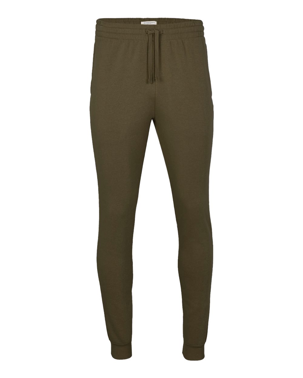 Front View of Olive Fleece Joggers - BM6602