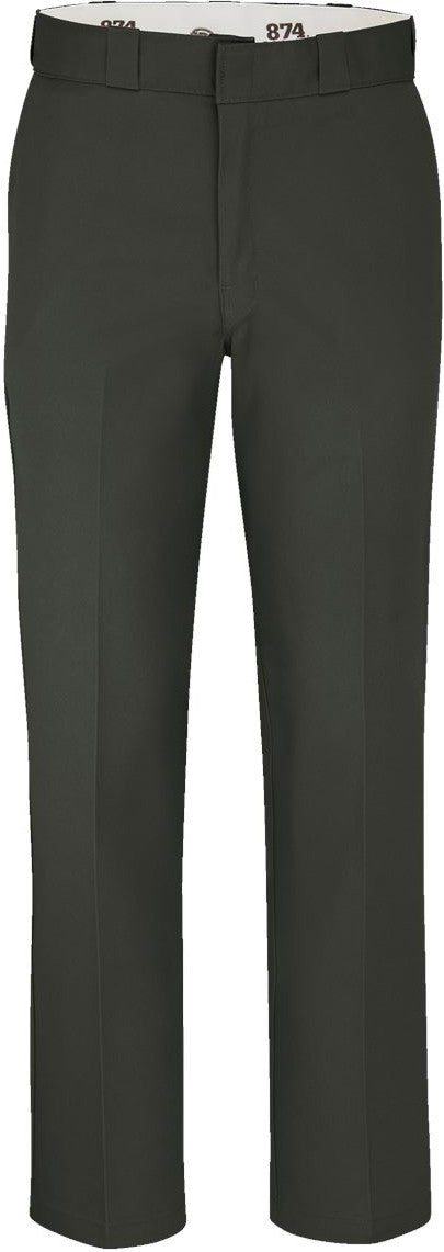 Front View of Olive Green - 32I Industrial 874® Work Pants - Extended Sizes - P874EXT