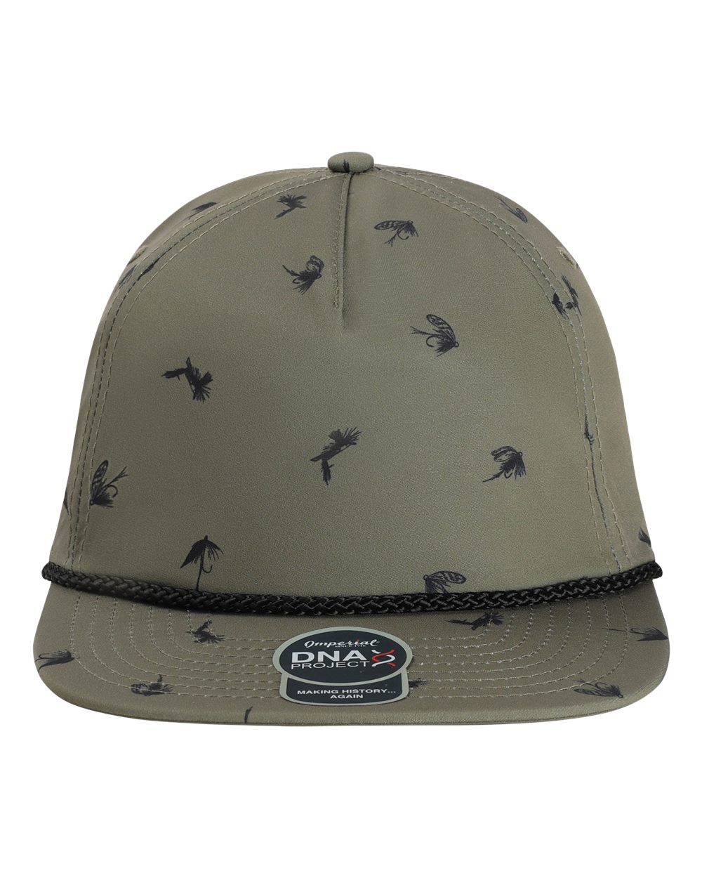 Front View of Olive Green The Golden Hour Cap - DNA014