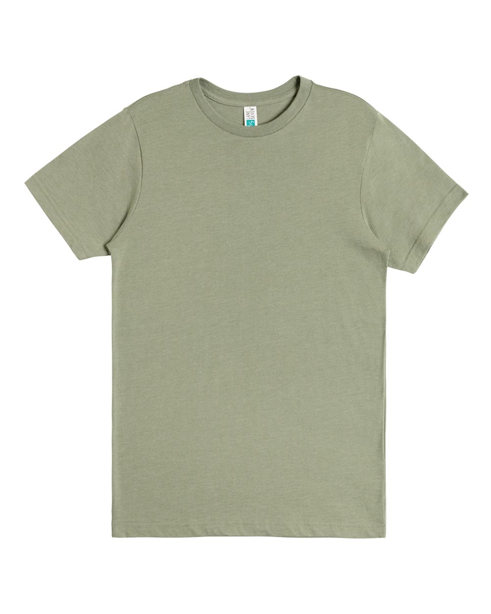 Front View of Olive Heather Deluxe CVC T-Shirt - LS1500C