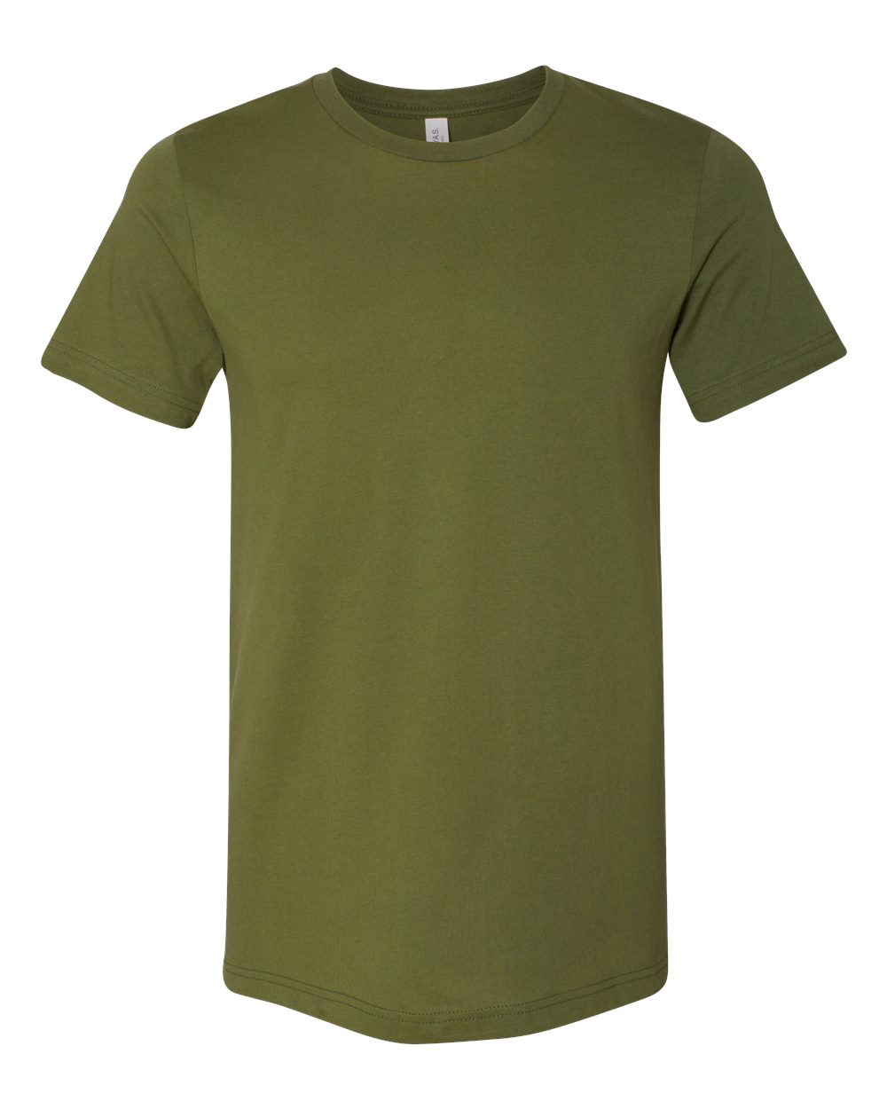 Front View of Olive Jersey Tee - 3001