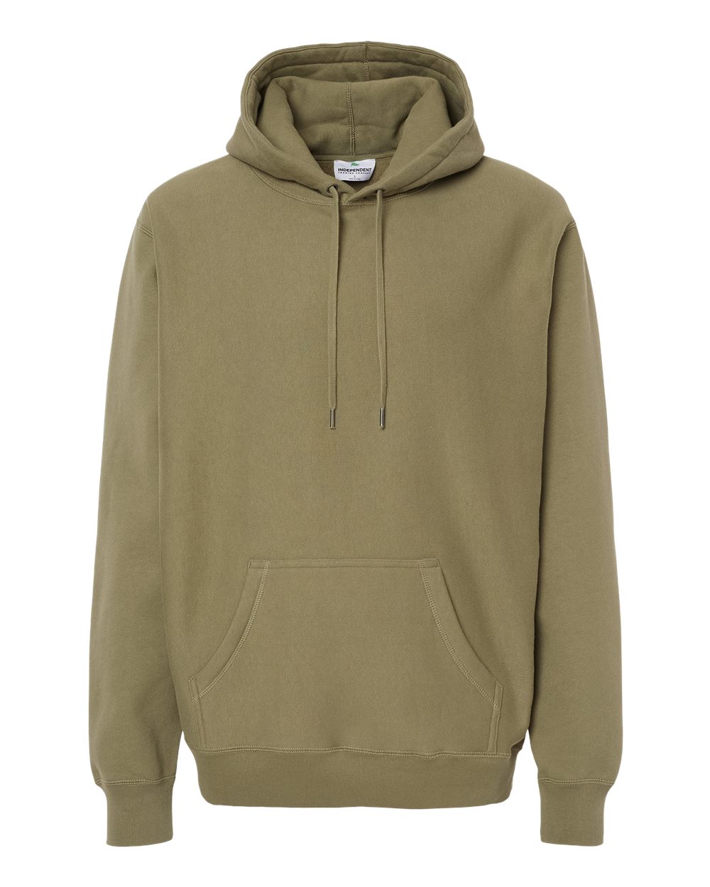 Front View of Olive Legend - Premium Heavyweight Cross-Grain Hooded Sweatshirt - IND5000P