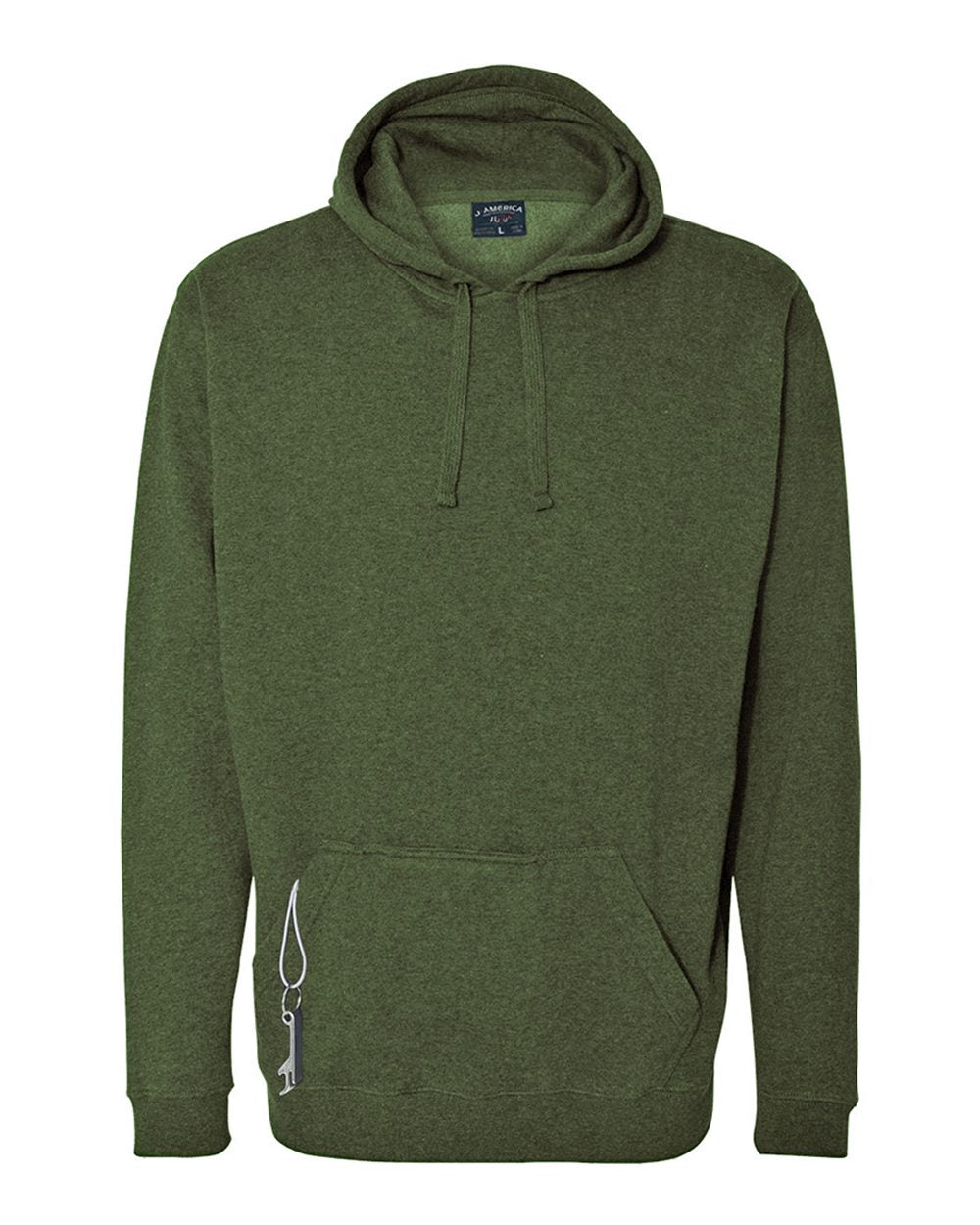 Front View of Olive Tailgate Hooded Sweatshirt - 8815