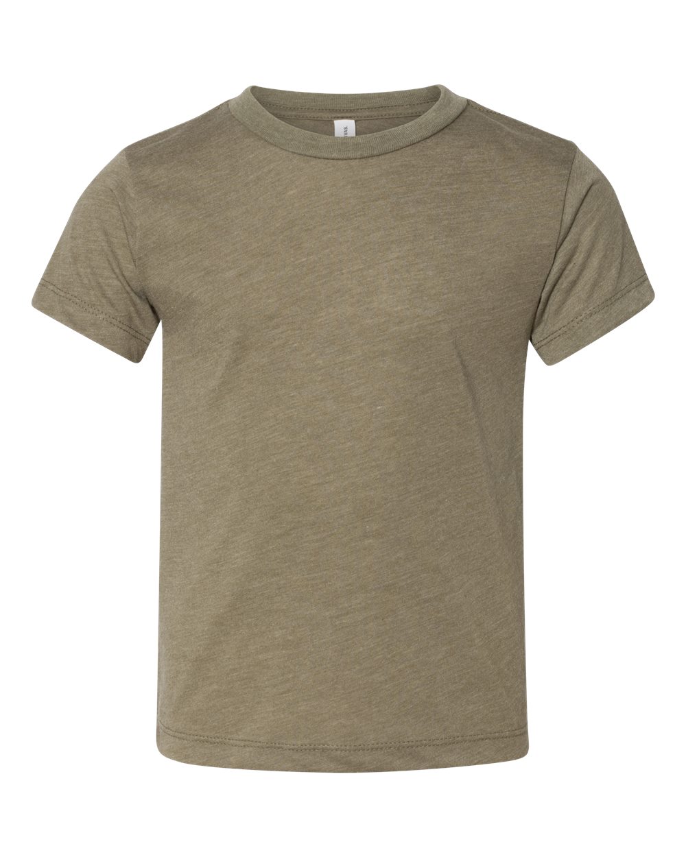 Front View of Olive Triblend Toddler Triblend Tee - 3413T