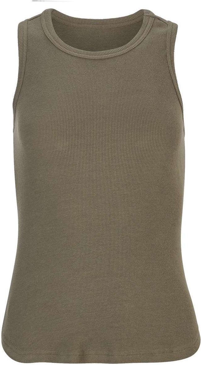 Front View of Olive Women's Adrienne Tank Top - BW2501