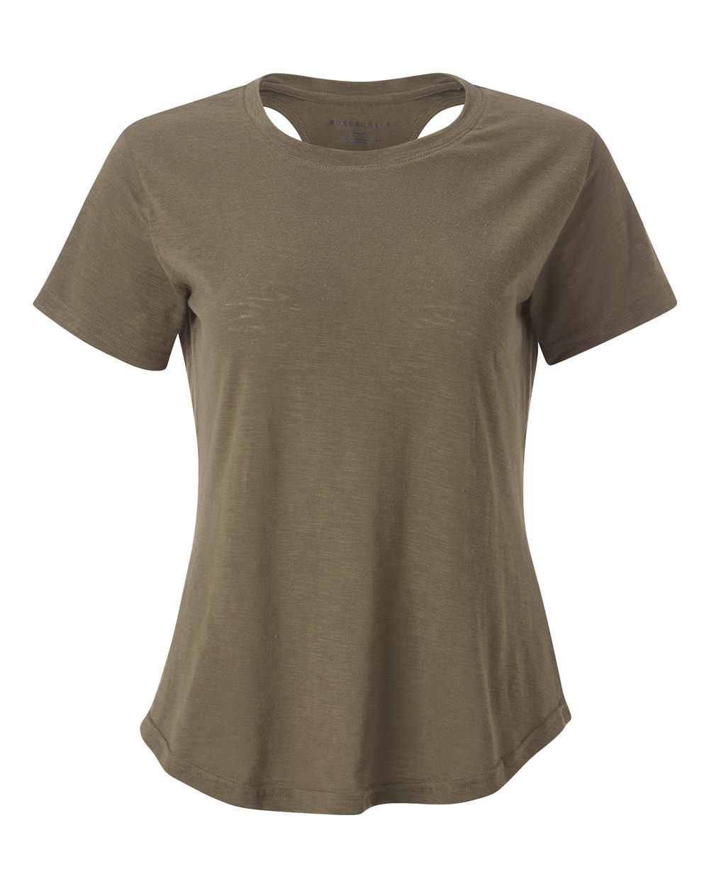 Front View of Olive Women's Cut-It-Out T-Shirt - T67