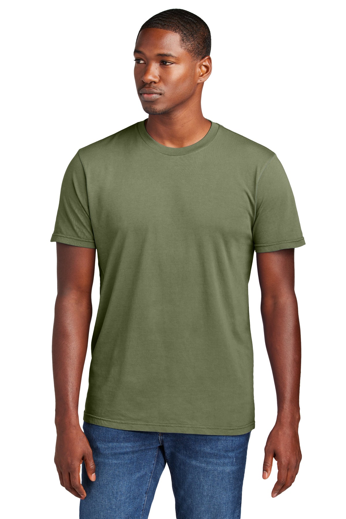Front View of OlvDrabGn District Wash Tee DT2101