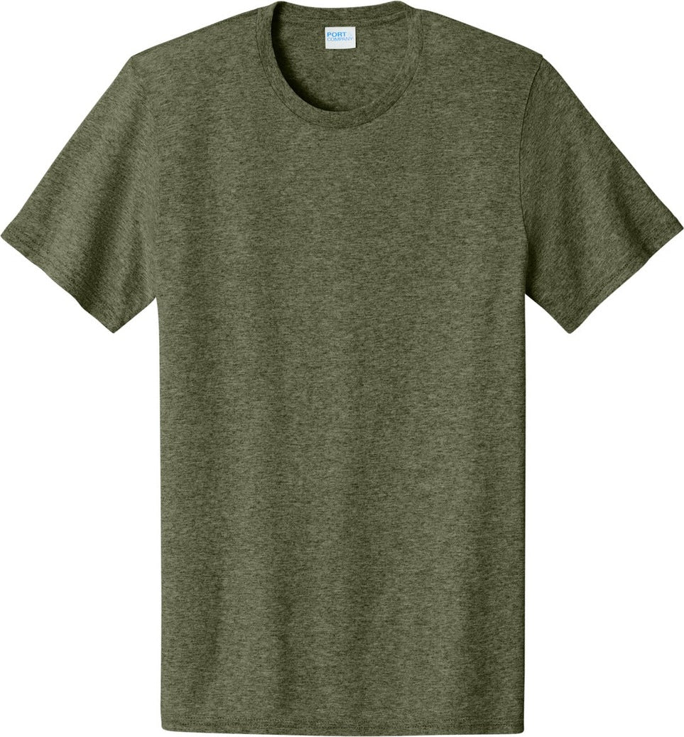 Front View of OlvDrabGnH Port & Co Easy Cotton Tee PC43