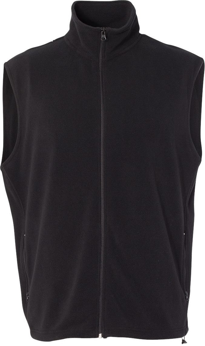 Onyx Black Microfleece Full-Zip Vest - 3310