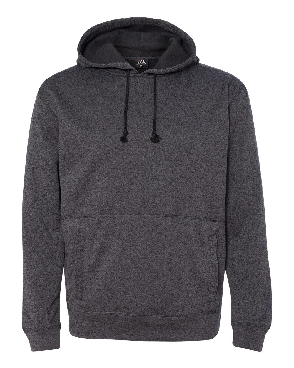 Front View of Onyx Fleck Cosmic Fleece Hooded Sweatshirt - 8613