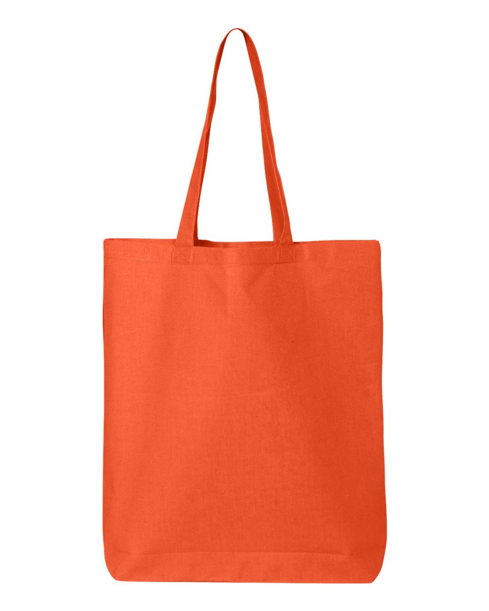 Front View of Orange 12L Economical Tote - QTBG