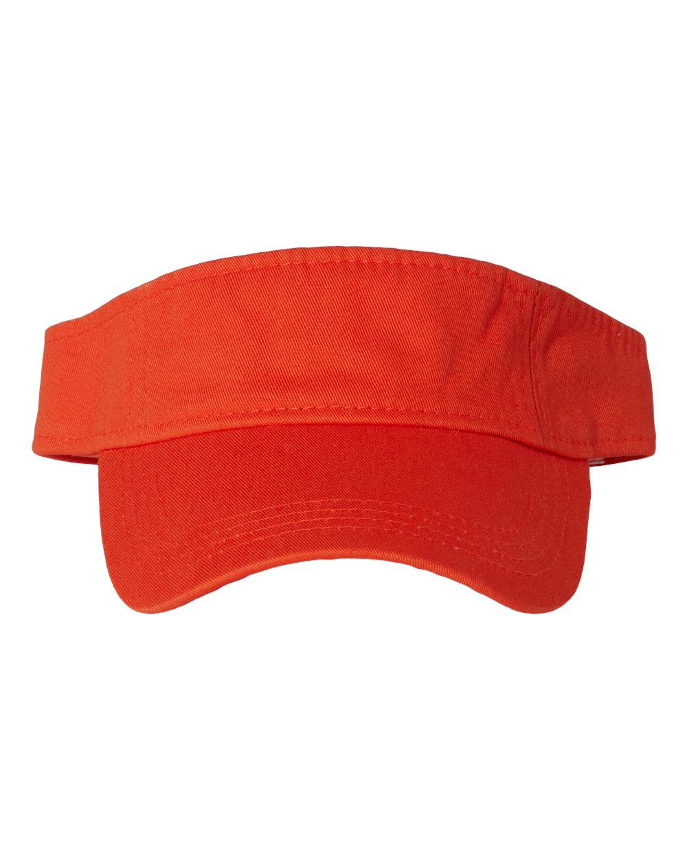 Front View of Orange Bio-Washed Visor - VC500
