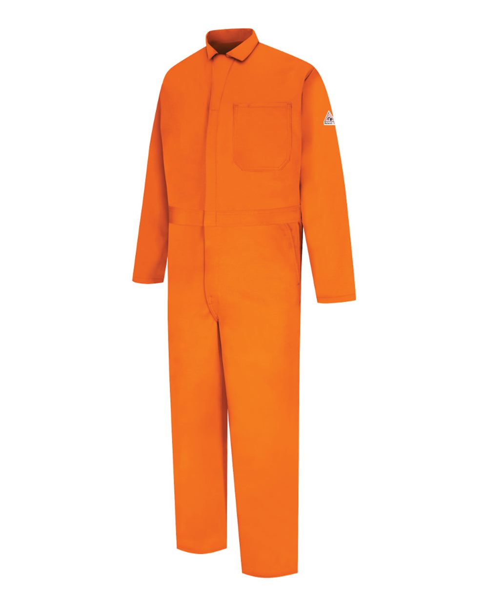 Front View of Orange Classic Coverall Excel FR - CEC2