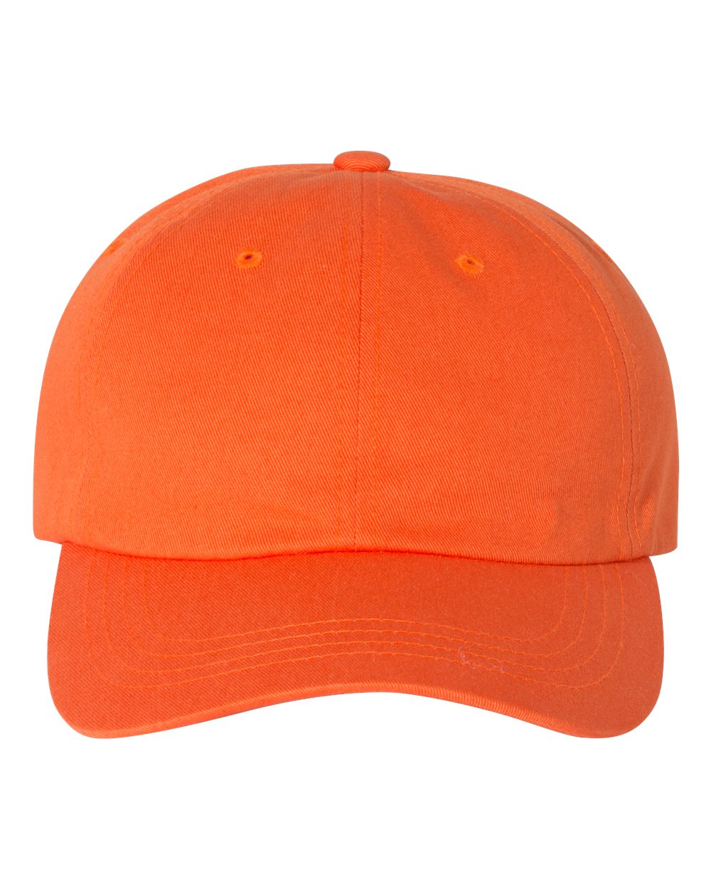 Front View of Orange Classic Dad Hat - 6245CM