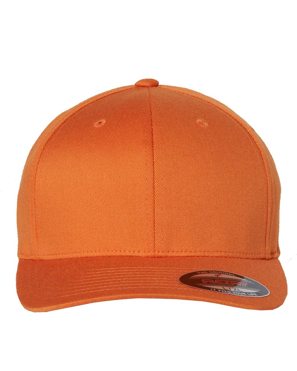 Front View of Orange Cotton Blend Cap - 6277