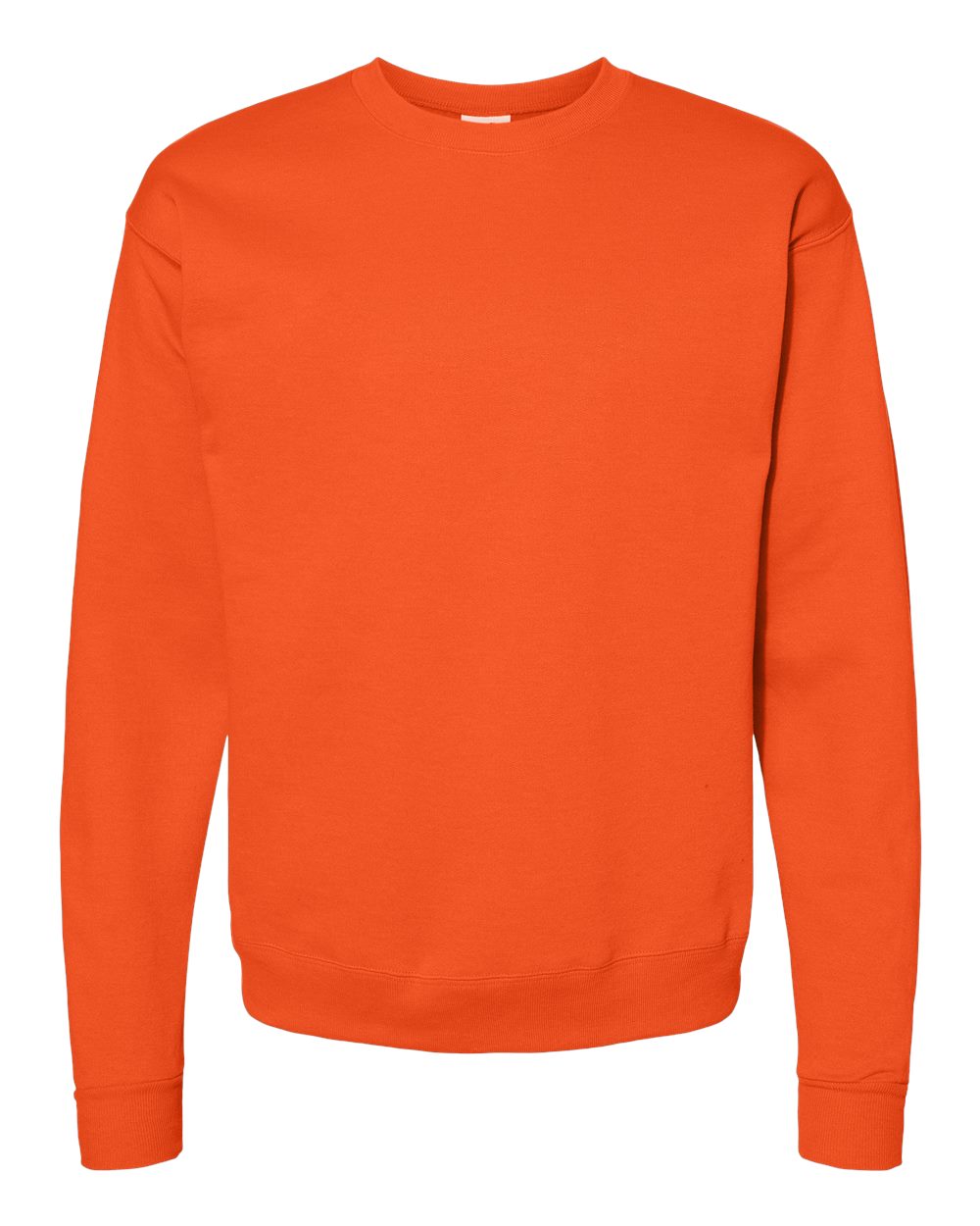 Front View of Orange Ecosmart® Crewneck Sweatshirt - P160