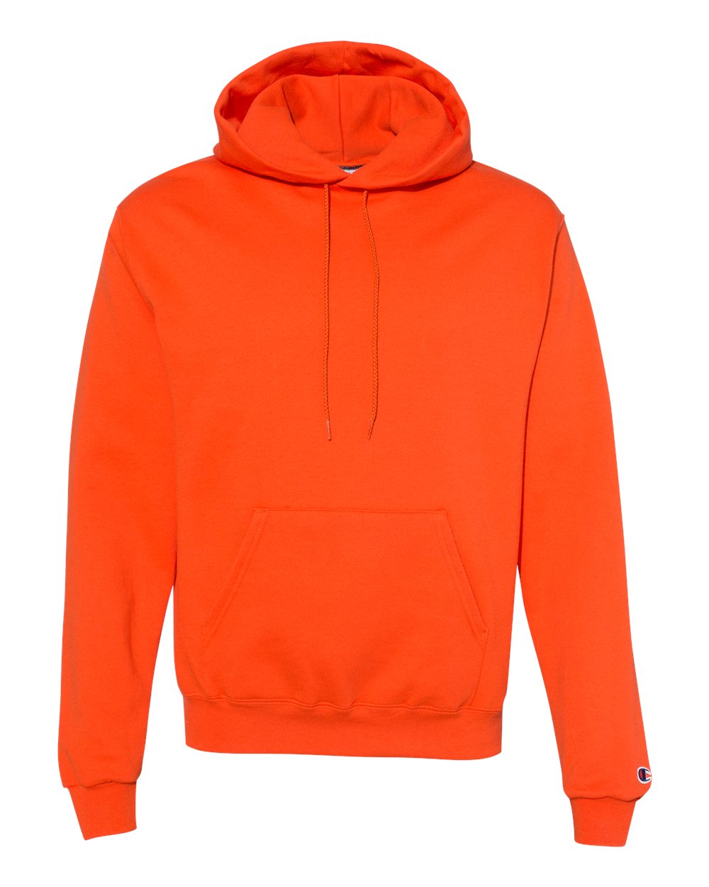 Front View of Orange Powerblend® Hooded Sweatshirt - S700