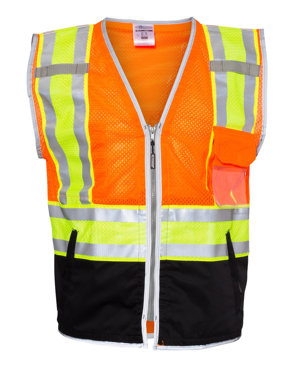 Front View of Orange Premium Brilliant Series® Ultimate Reflective Vest - 1543-1544