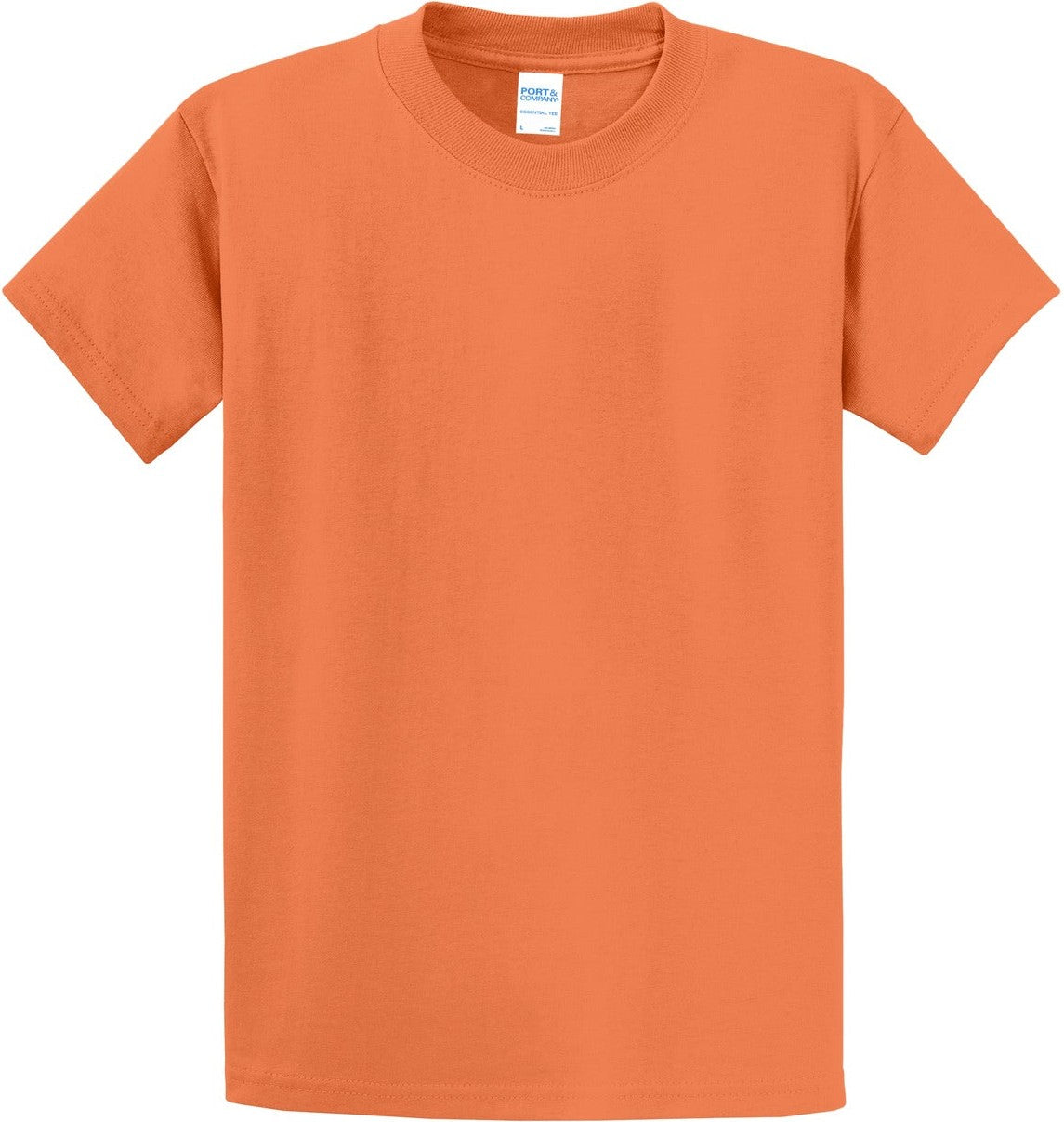 Front View of Orange Sherbet Port & Co Essential Tee. PC61