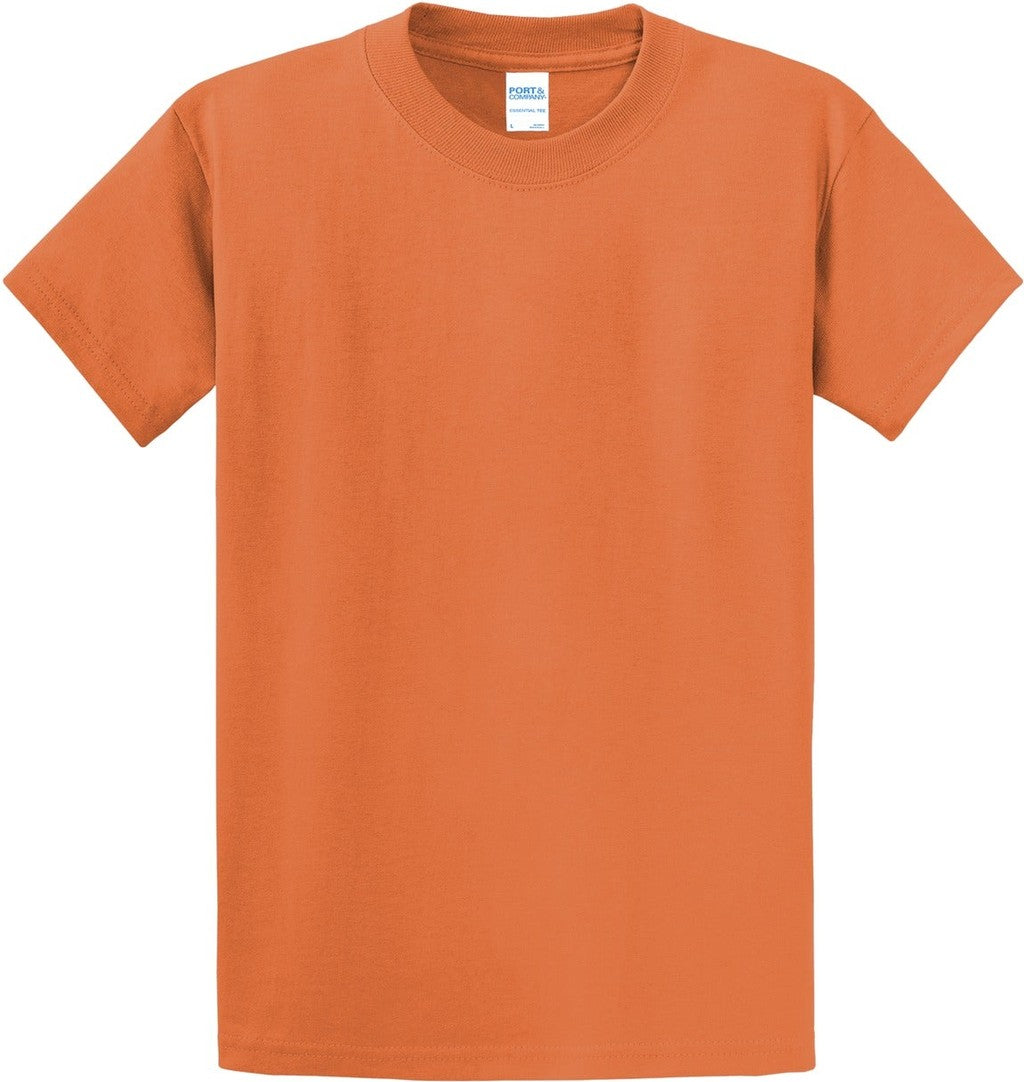 Front View of Orange Sherbet Port & Co Essential Tee. PC61