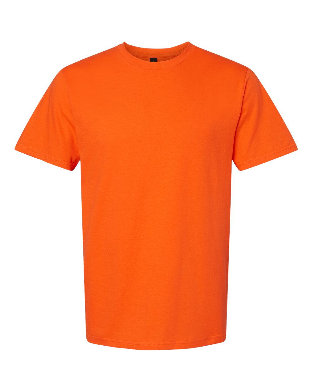 Front View of Orange Softstyle® Midweight T-Shirt - 65000