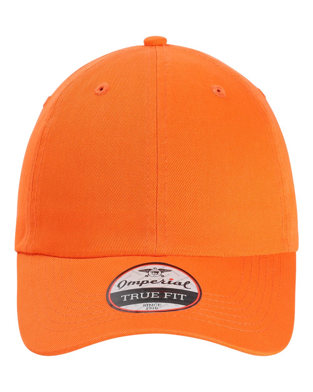 Front View of Orange The Original Buckle Dad Hat - X210B