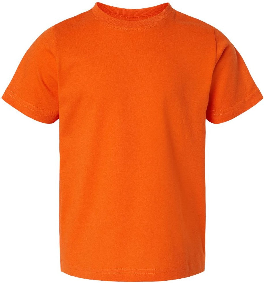 Front View of Orange Toddler Fine Jersey Tee - 3321