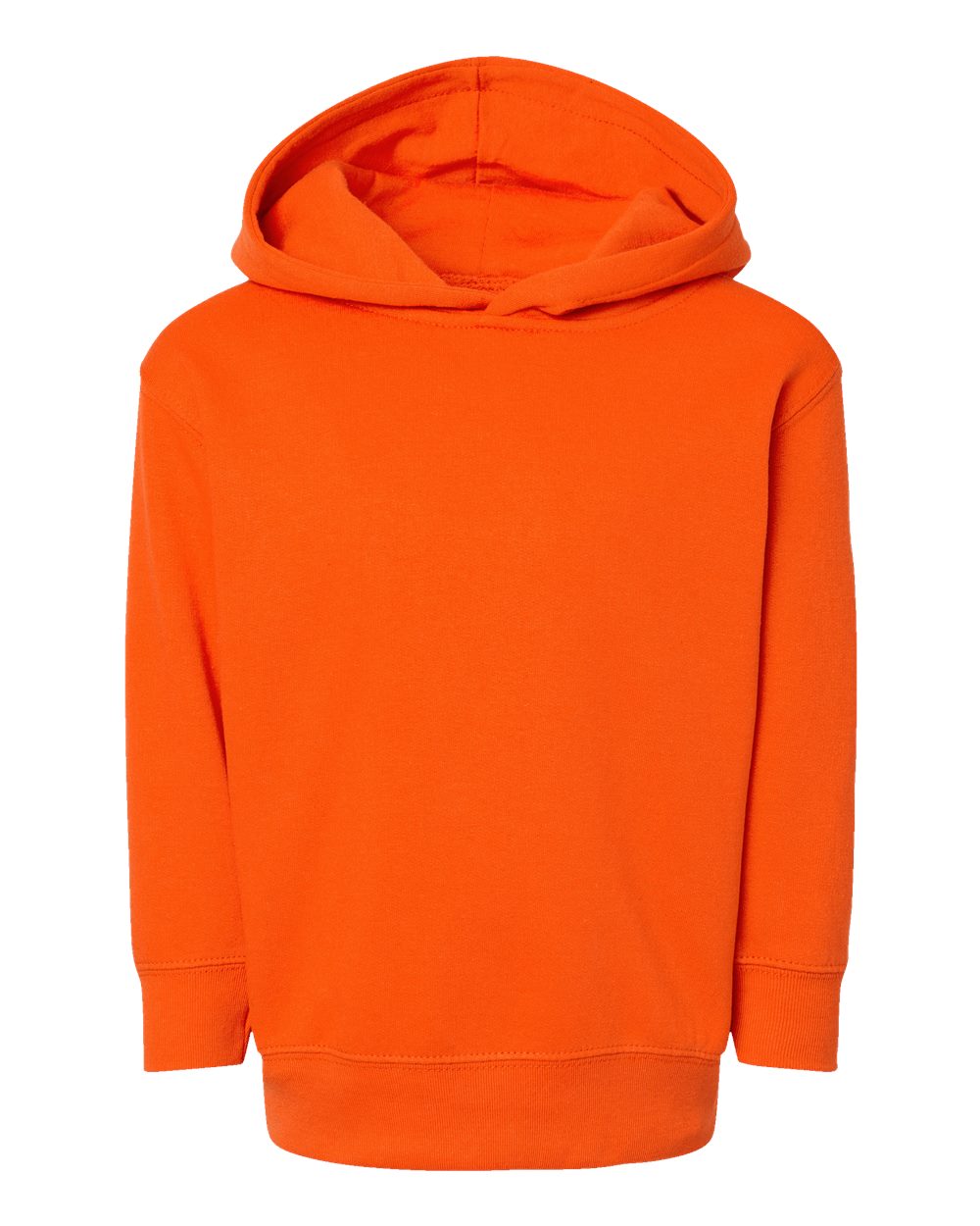 Front View of Orange Toddler Pullover Fleece Hoodie - 3326