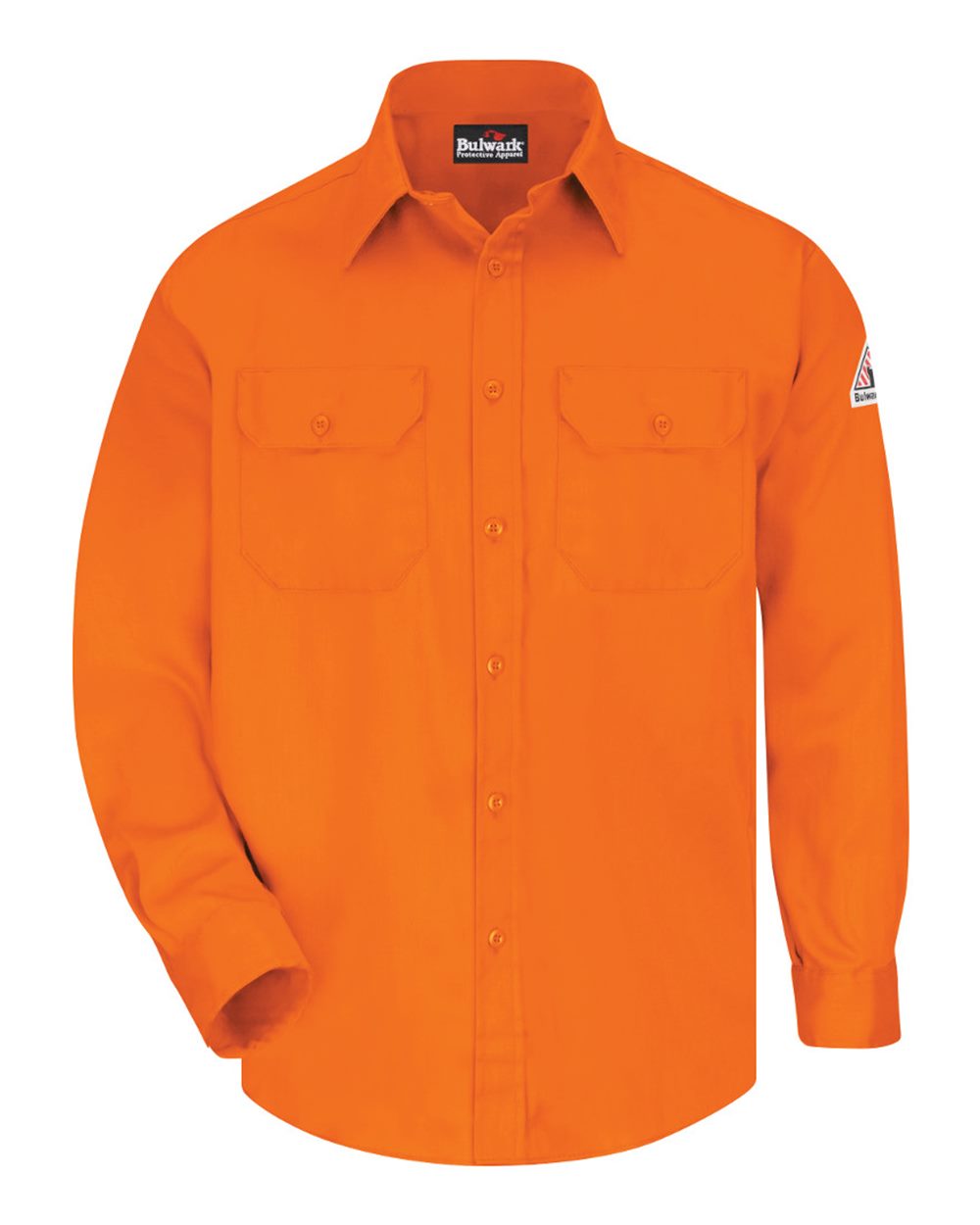 Front View of Orange Uniform Shirt - Tall Sizes - SLU8T