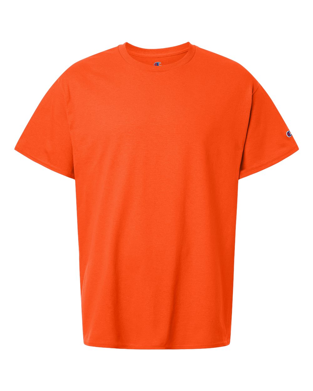 Front View of Orange Unisex Jersey T-Shirt - CH1000 plain
