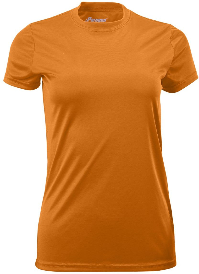 Front View of Orange Women's Islander Performance T-Shirt - 204