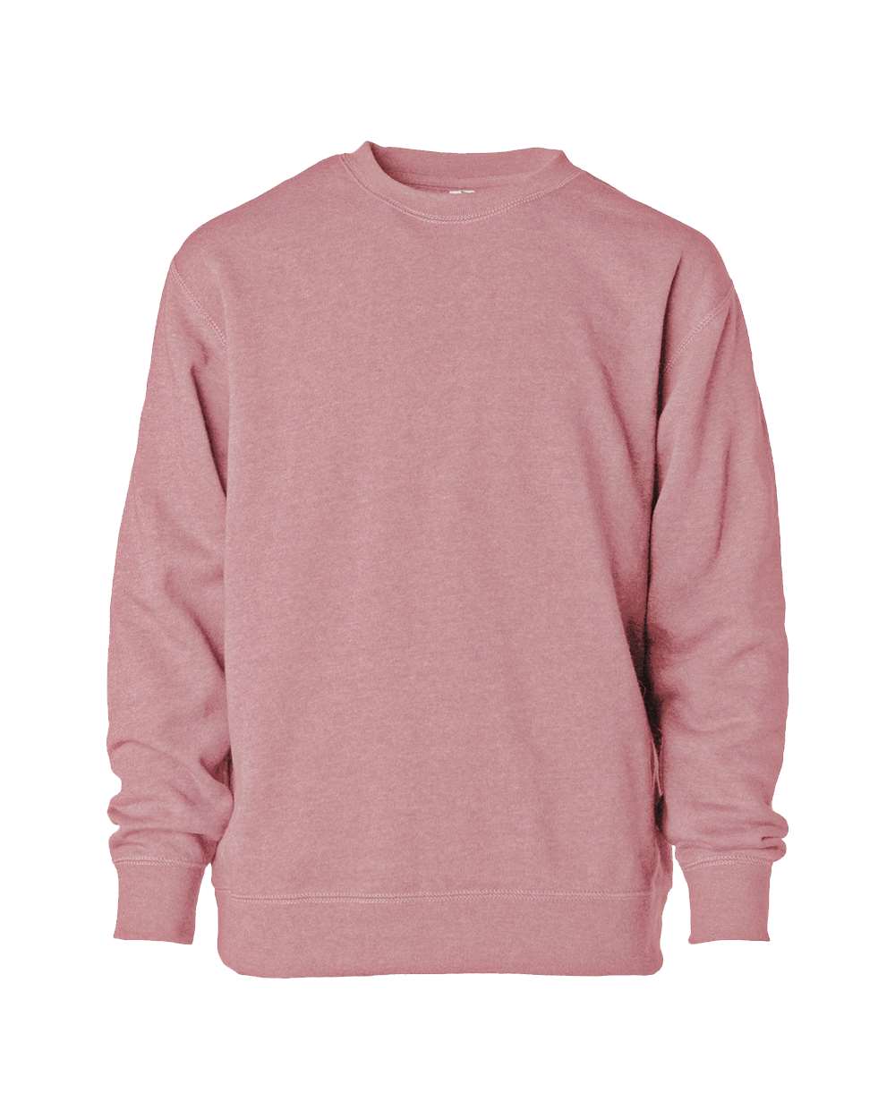 Front View of Orchid Heather Youth Lightweight Special Blend Crewneck Sweatshirt - PRM15YSBC