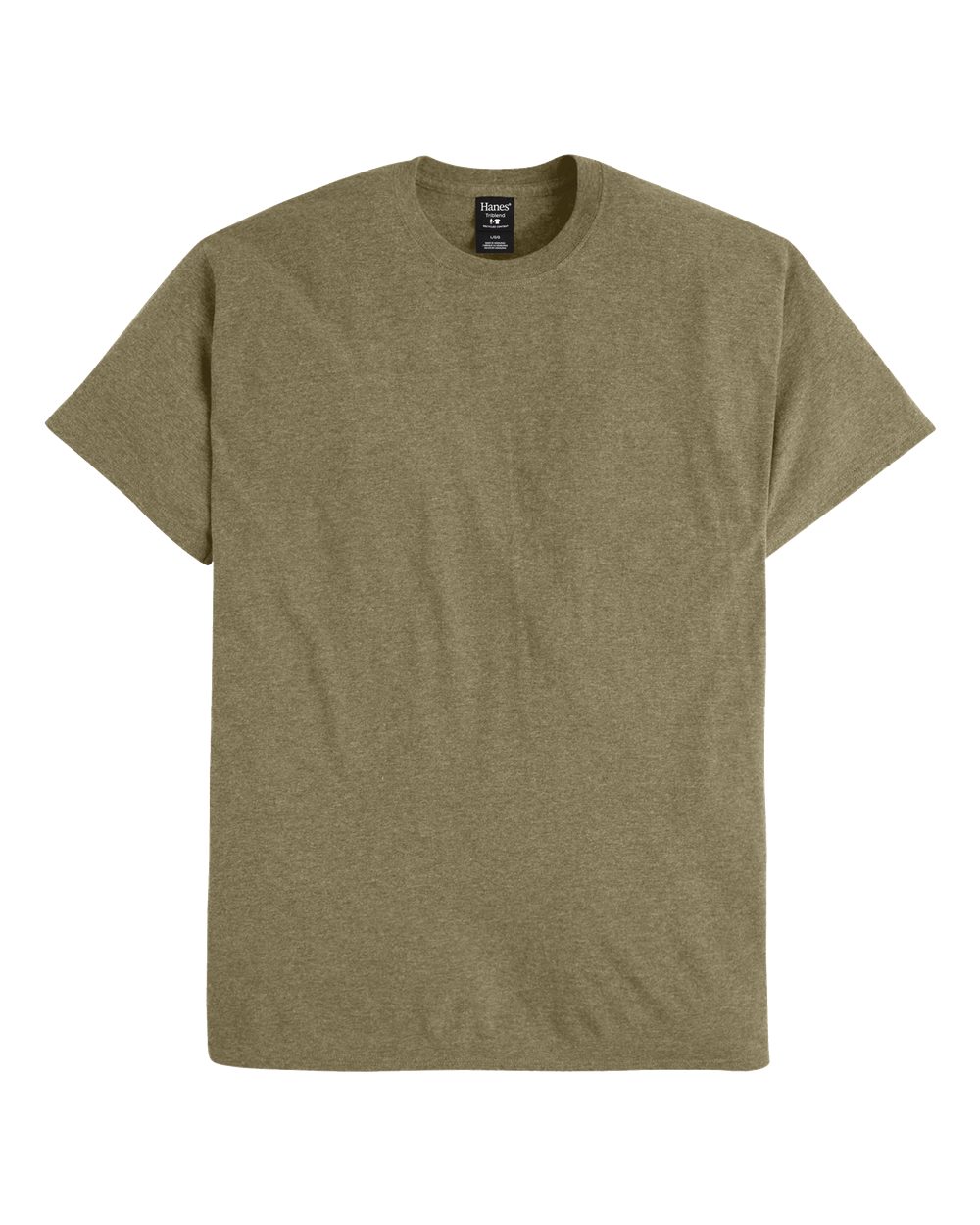 Front View of Oregano Heather Perfect-T Triblend T-Shirt - 42TB