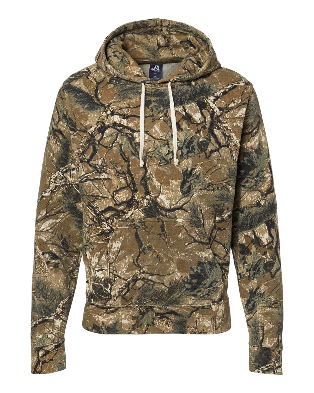 Front View of Outdoor Camo Triblend Triblend Fleece Hooded Sweatshirt - 8871